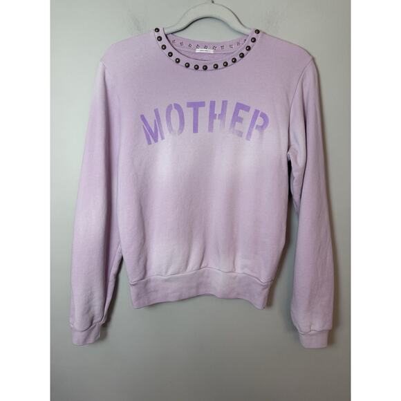 MOTHER The Camper Sweatshirt Pink Women's Sz XS NEW $198 - Picture 2 of 13